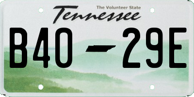 TN license plate B4029E
