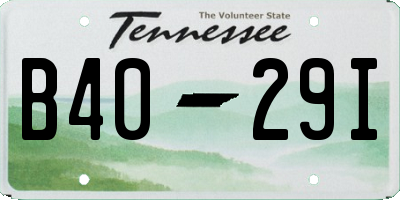 TN license plate B4029I