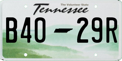 TN license plate B4029R