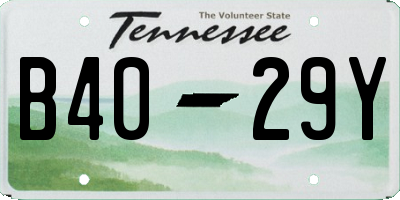 TN license plate B4029Y