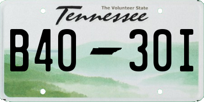 TN license plate B4030I