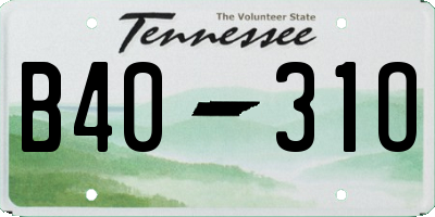 TN license plate B4031O
