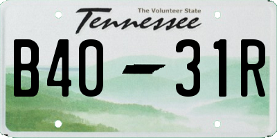 TN license plate B4031R