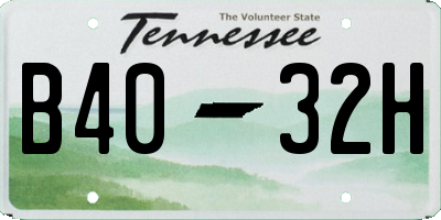 TN license plate B4032H