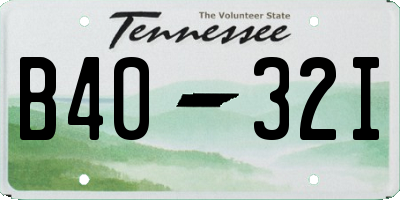TN license plate B4032I
