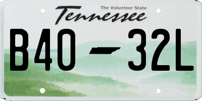 TN license plate B4032L