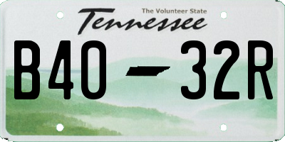TN license plate B4032R