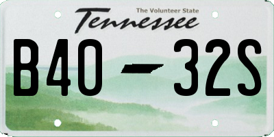 TN license plate B4032S