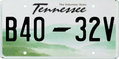 TN license plate B4032V