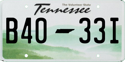TN license plate B4033I