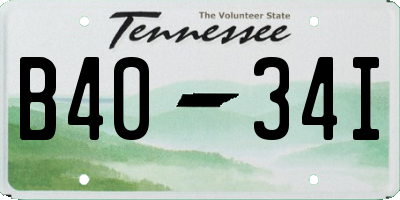 TN license plate B4034I