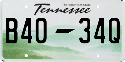 TN license plate B4034Q