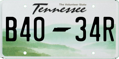TN license plate B4034R