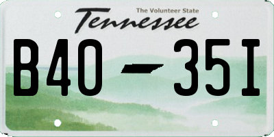 TN license plate B4035I