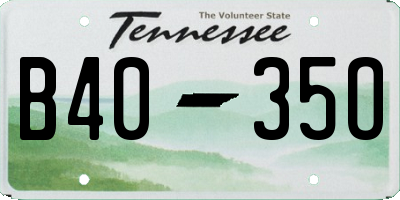TN license plate B4035O