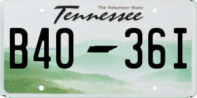 TN license plate B4036I