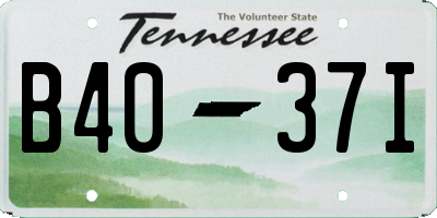TN license plate B4037I