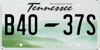TN license plate B4037S