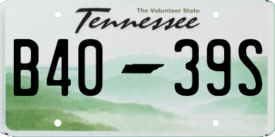 TN license plate B4039S
