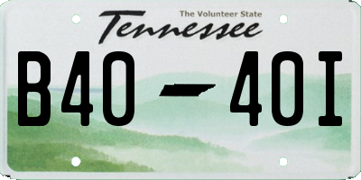 TN license plate B4040I
