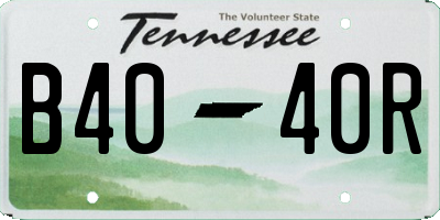 TN license plate B4040R