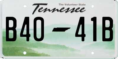 TN license plate B4041B