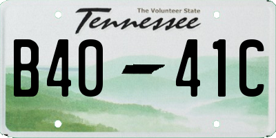 TN license plate B4041C