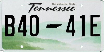 TN license plate B4041E