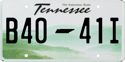 TN license plate B4041I