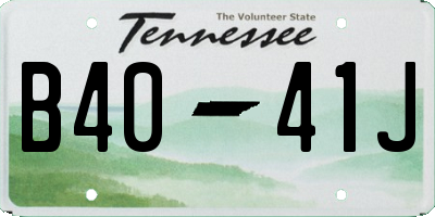 TN license plate B4041J