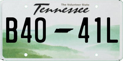 TN license plate B4041L
