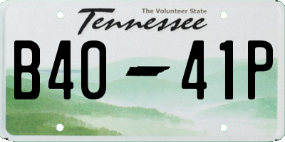 TN license plate B4041P