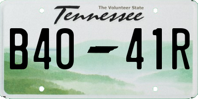 TN license plate B4041R