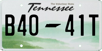 TN license plate B4041T