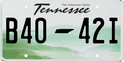 TN license plate B4042I