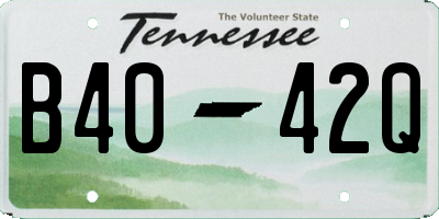 TN license plate B4042Q