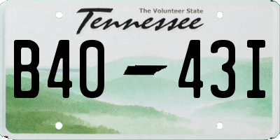 TN license plate B4043I