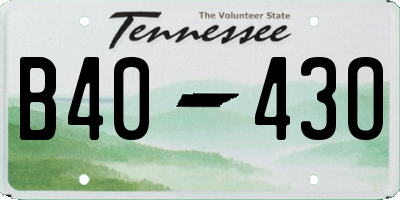 TN license plate B4043O