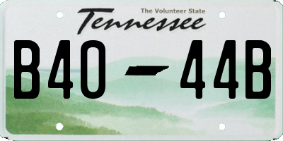 TN license plate B4044B