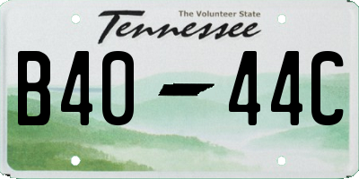 TN license plate B4044C