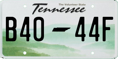 TN license plate B4044F