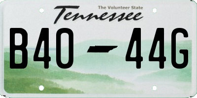TN license plate B4044G
