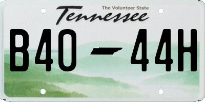 TN license plate B4044H