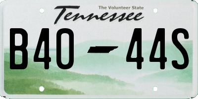TN license plate B4044S