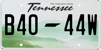 TN license plate B4044W
