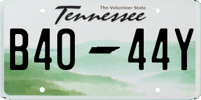 TN license plate B4044Y