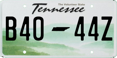 TN license plate B4044Z