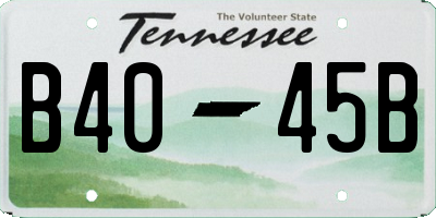 TN license plate B4045B