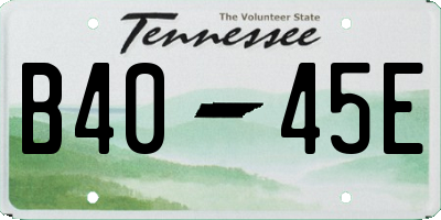 TN license plate B4045E