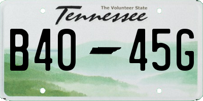 TN license plate B4045G